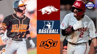 Arkansas vs 7 Oklahoma State INCREDIBLE GAME  Regionals 10 Game  2022 College Baseball [upl. by Mcclish]