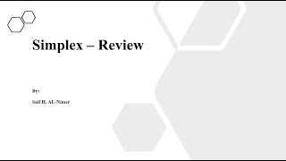 Simplex  Review and Special Case شرح [upl. by Lemmuela]