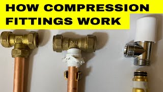 HOW COMPRESSION FITTINGS WORK  Joining Copper Pipes and MLCP Blansol Plumbing [upl. by Airemaj]