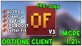 Optifine V3 For MCPE 121 FPS BOOST🔥 [upl. by Aihsyt]