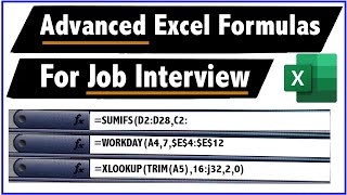 Advanced Excel Formulas for Job Interview [upl. by Winnie]