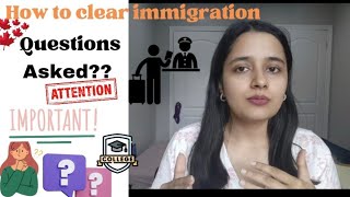 Canada immigration questions asked at airport International student 2023 [upl. by Zenobia]