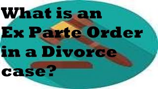 Ex Parte Orders in a Michigan divorce explained [upl. by Edythe]