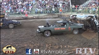 Destruction Derby Amador Fair 2017 ROLLOVER [upl. by Camden]