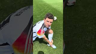 this is what happens when you try to nutmeg Thomas Müller 😰 ThomasMuller DFB adidas [upl. by Raffaello]