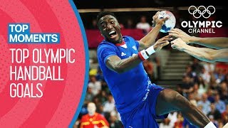 Incredible mens Handball Goals of the Olympics Games  Top Moments [upl. by Foley]