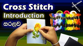 Cross Stitch Introduction SINHALA  Cross Stitch Basics  360 DEGREES [upl. by Nomed422]