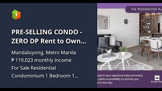 PRESELLING CONDO  ZERO DP Rent to Own near SM MEGAMALL [upl. by Bradshaw882]