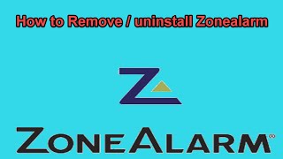 how to uninstall Zonealarm  windows [upl. by Dom]