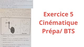 Cinématique des solides indéformables Exercice 5 CPGE prépa intégré BTS [upl. by Ahsatin]