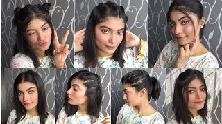 7 Easy Hairstyle  Hairstyles for Short Hair  Part 1 [upl. by Mendes899]