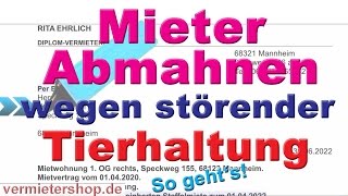 Tierhaltung in der Mietwohnung Pflichten Probleme Abmahnung  Ratgeber  Immobooksde [upl. by Torto]