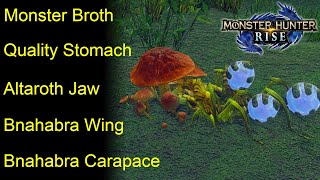 Monster Hunter Rise  Altaroth amp Bnahabra Farming  Monster BrothQuality StomachWingCarapaceJaw [upl. by Musetta]