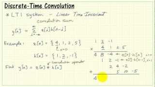 Discretetime convolution sum and example [upl. by Selrhc]