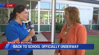 Danville school officials police welcome students back to classroom [upl. by Jenette]