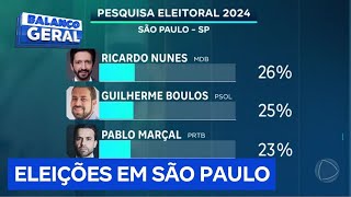 Pesquisa eleitoral para a Prefeitura de São Paulo revela três candidatos empatados [upl. by Verina]