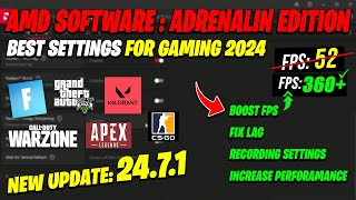 AMD Software Adrenalin Edition New update 2471 Best Setting For Gaming 2024  AMD 2471 Update [upl. by Riha]