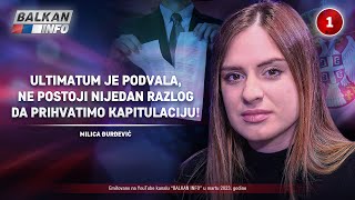 INTERVJU Milica Đurđević  Ultimatum je podvala ne smemo da prihvatimo kapitulaciju 2432023 [upl. by Ariet]