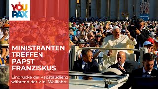 Ministrantenwallfahrt in Rom Treffen mit Papst Franziskus bei der Papstaudienz [upl. by Asirrac]