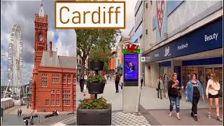 Cardiff City  Wales  UK  Walking tour [upl. by Ailongam]