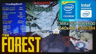 The Forest on LOWEND LAPTOP  Intel Celeron N2840 Intel HD Graphics Bay Trail 4 GB RAM [upl. by Lowson126]