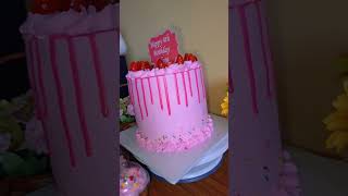 Elloras 4th birthday strawberry cake yumminess [upl. by Ranip652]