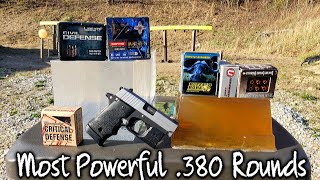 The Most Powerful 380acp Ammo You Can Buy  Ballistic Gel Test [upl. by Ecirrehs]