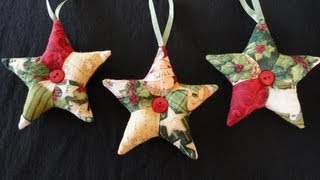 Patchwork Star Ornaments [upl. by Calvinna]