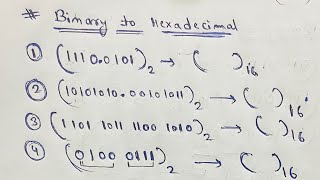 Binary to Hexadecimal conversion  Number System 2023  Best Method [upl. by Ver]