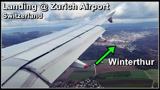 Landing  Zurich Airport  British Airways  Airbus A320 [upl. by Mehs]