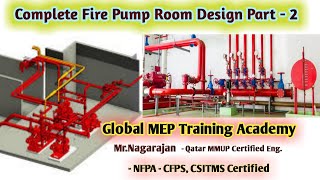 Part 2Fire Pump Room Design l Firefighting Design l MEP Design l Global MEP Training Academy [upl. by Ahtram206]