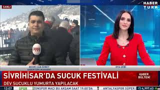 SİVRİHİSAR SUCUK FESTİVALİ 2023 HABERTÜRK CANLI YAYININDA [upl. by Adnohral]