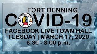 Fort Benning COVID19 Facbook Town Hall [upl. by Errehs]