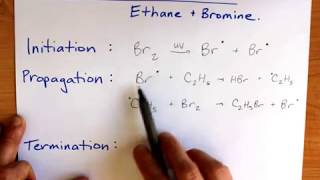 Free Radical Substitution Ethane and bromine [upl. by Namhar615]