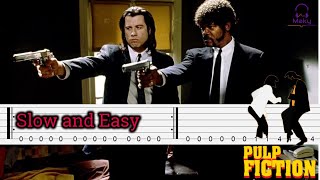 Pulp Fiction Misirlou  Guitar Tabs Tutorial  Slow and Easy [upl. by Tessler]