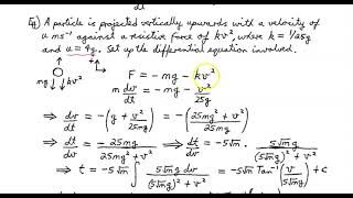 57  Using a First Order Differential Equation to Describe Motion in a Resistive Medium [upl. by Aloisius]