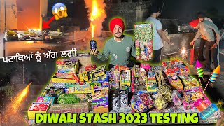 Diwali Stash 2023 Testing Vlog 😱 Skyshot  Chakri  Bijli Bumb  Rocket [upl. by Pillihpnhoj]