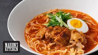 Spicy Korean Chicken Ramen  Marions Kitchen [upl. by Annissa807]