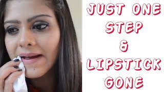 How To Remove Lipstick From Lips  Quickly Remove Matte Liquid Lipstick By Makeup Remover At Home [upl. by Tacy]