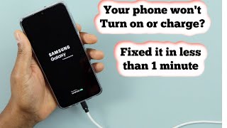 How to fix Samsung Galaxy won’t turn on or charge black screen [upl. by Sue]