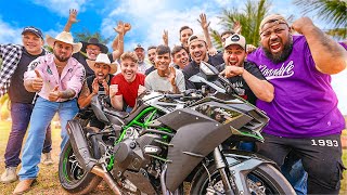 REAÇÃO DOS MEUS AMIGOS AO VER MINHA NOVA KAWASAKI H2 [upl. by Vel]