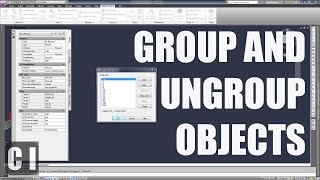 Autocad Tutorial How to Group and Ungroup objects  2min Tip Trick or Tutorial 1 [upl. by Rattan589]