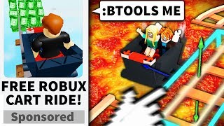 I made a Roblox CART RIDE game and used ADMIN to mess them up [upl. by Nyleikcaj]