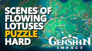 Hard Scenes of Flowing Lotuses Puzzle Genshin Impact [upl. by Kyrstin]