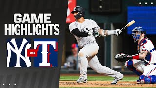 Yankees vs Rangers Game Highlights 9224  MLB Highlights [upl. by Adnhoj928]