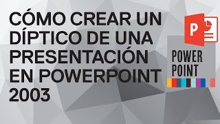 Cómo hacer un folleto o díptico de una presentación de PowerPoint 2003 Funcionarios Eficientes [upl. by Killen770]