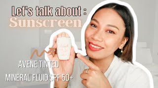 Lets talk about Sunscreen  Avene tinted mineral Fluid spf50MichMiranda [upl. by Netsrejk]