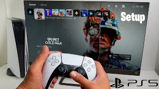 PlayStation 5 Initial Setup Startup Dashboard and Gameplay [upl. by Holman]