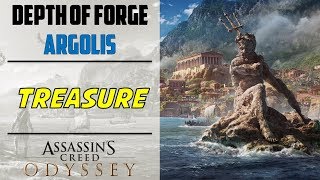 Depth of the forge  Treasure Location  Foundry of Hephaistos  AC ODYSSEY [upl. by Pascasia327]