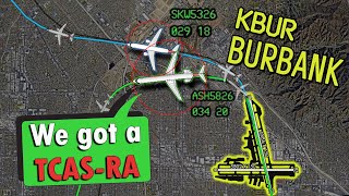 NEAR MIDAIR COLLISION at Burbank  quotIs he off the runway yetquot [upl. by Isyak40]